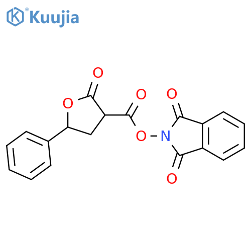 1,3-dioxo-2,3-dihydro-1H-isoindol-2-yl 2-oxo-5-phenyloxolane-3-carboxylate structure