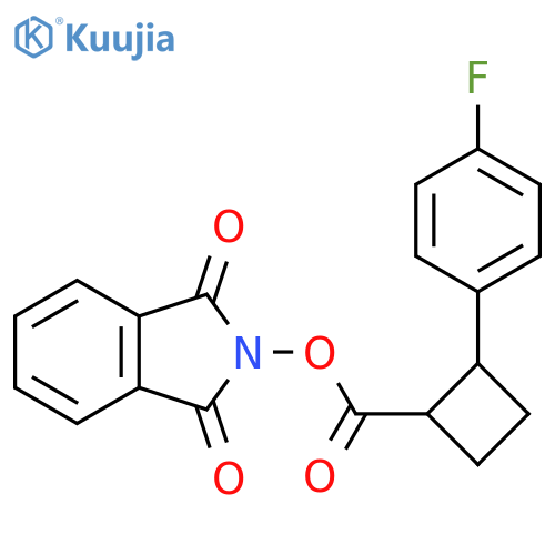 1,3-dioxo-2,3-dihydro-1H-isoindol-2-yl 2-(4-fluorophenyl)cyclobutane-1-carboxylate structure