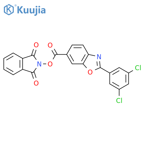 1,3-dioxo-2,3-dihydro-1H-isoindol-2-yl 2-(3,5-dichlorophenyl)-1,3-benzoxazole-6-carboxylate structure
