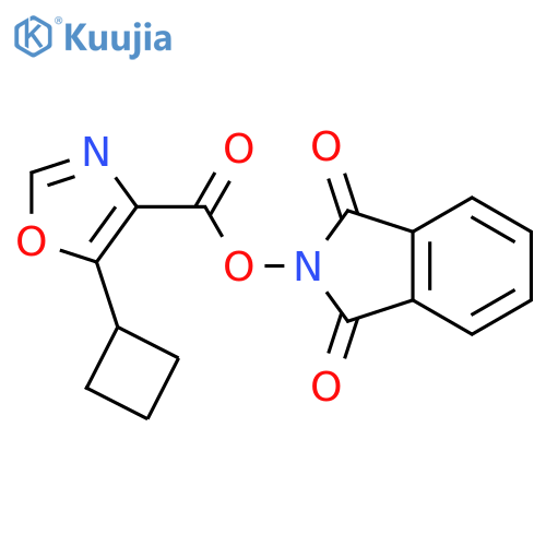 1,3-dioxo-2,3-dihydro-1H-isoindol-2-yl 5-cyclobutyl-1,3-oxazole-4-carboxylate structure