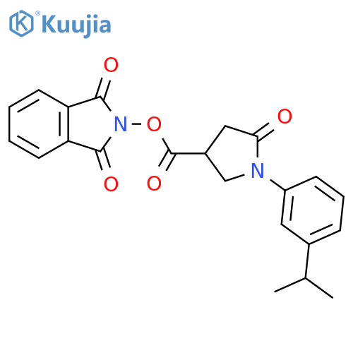1,3-dioxo-2,3-dihydro-1H-isoindol-2-yl 5-oxo-1-[3-(propan-2-yl)phenyl]pyrrolidine-3-carboxylate structure