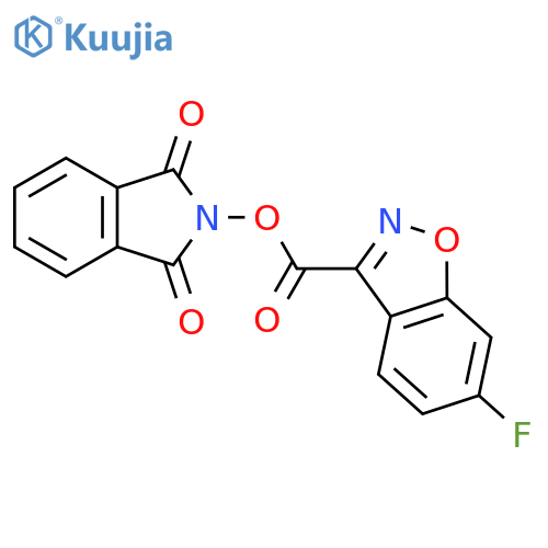 1,3-dioxo-2,3-dihydro-1H-isoindol-2-yl 6-fluoro-1,2-benzoxazole-3-carboxylate structure