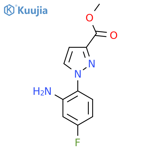 methyl 1-(2-amino-4-fluorophenyl)-1H-pyrazole-3-carboxylate structure