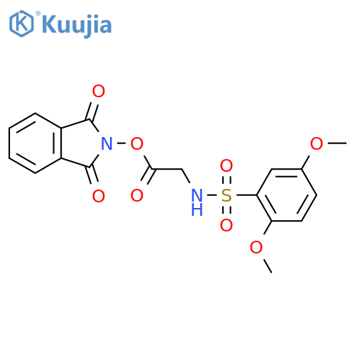 1,3-dioxo-2,3-dihydro-1H-isoindol-2-yl 2-(2,5-dimethoxybenzenesulfonamido)acetate structure