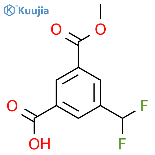3-(Difluoromethyl)-5-methoxycarbonylbenzoic acid structure
