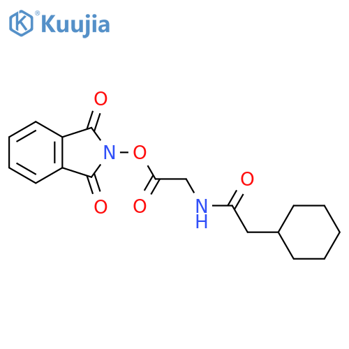 1,3-dioxo-2,3-dihydro-1H-isoindol-2-yl 2-(2-cyclohexylacetamido)acetate structure