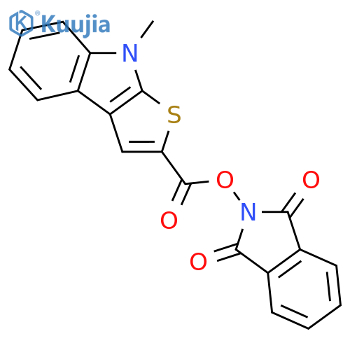 1,3-dioxo-2,3-dihydro-1H-isoindol-2-yl 8-methyl-8H-thieno[2,3-b]indole-2-carboxylate structure