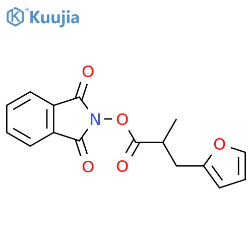 1,3-dioxo-2,3-dihydro-1H-isoindol-2-yl 3-(furan-2-yl)-2-methylpropanoate structure