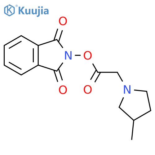 1,3-dioxo-2,3-dihydro-1H-isoindol-2-yl 2-(3-methylpyrrolidin-1-yl)acetate structure