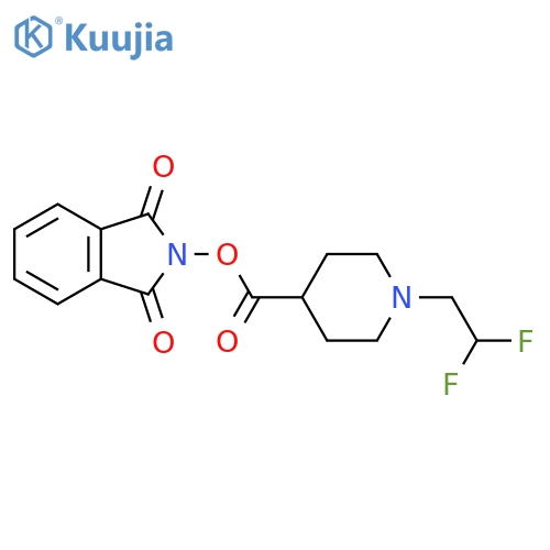 1,3-dioxo-2,3-dihydro-1H-isoindol-2-yl 1-(2,2-difluoroethyl)piperidine-4-carboxylate structure