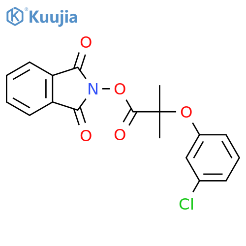 1,3-dioxo-2,3-dihydro-1H-isoindol-2-yl 2-(3-chlorophenoxy)-2-methylpropanoate structure
