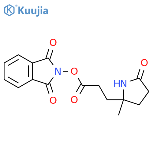 1,3-dioxo-2,3-dihydro-1H-isoindol-2-yl 3-(2-methyl-5-oxopyrrolidin-2-yl)propanoate structure