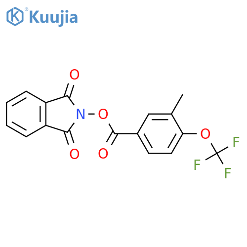 1,3-dioxo-2,3-dihydro-1H-isoindol-2-yl 3-methyl-4-(trifluoromethoxy)benzoate structure