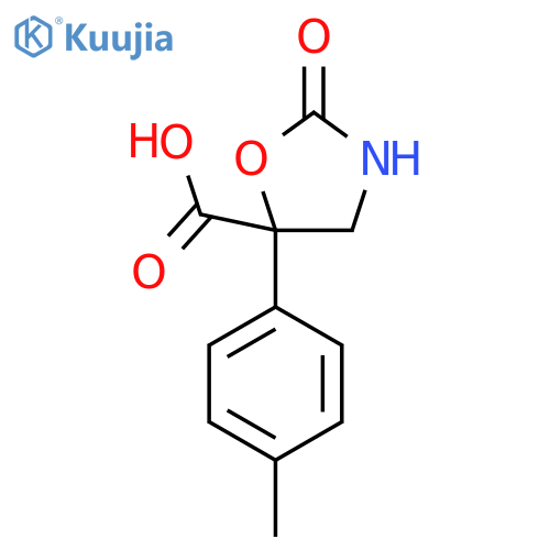 5-(4-Methylphenyl)-2-oxo-1,3-oxazolidine-5-carboxylic acid structure