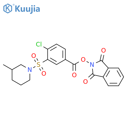 1,3-dioxo-2,3-dihydro-1H-isoindol-2-yl 4-chloro-3-[(3-methylpiperidin-1-yl)sulfonyl]benzoate structure