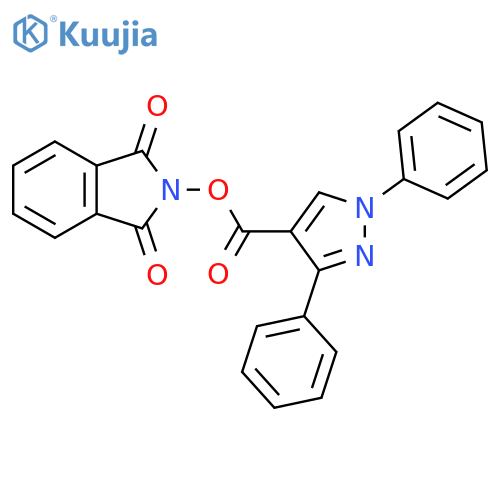 1,3-dioxo-2,3-dihydro-1H-isoindol-2-yl 1,3-diphenyl-1H-pyrazole-4-carboxylate structure