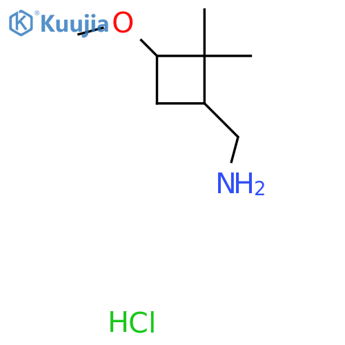 (3-Methoxy-2,2-dimethylcyclobutyl)methanamine hydrochloride structure