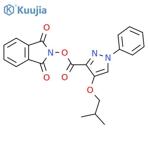 1,3-dioxo-2,3-dihydro-1H-isoindol-2-yl 4-(2-methylpropoxy)-1-phenyl-1H-pyrazole-3-carboxylate structure