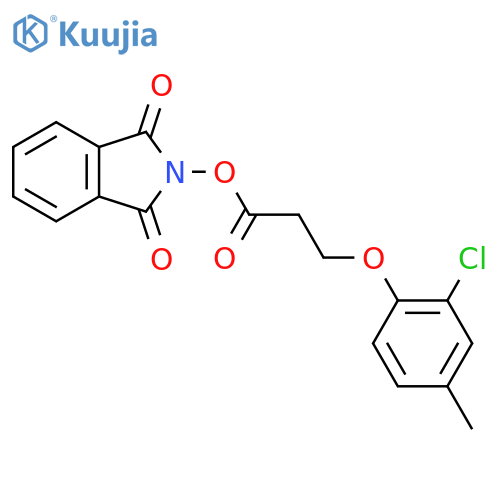 1,3-dioxo-2,3-dihydro-1H-isoindol-2-yl 3-(2-chloro-4-methylphenoxy)propanoate structure