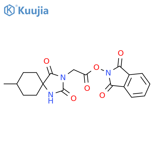 1,3-dioxo-2,3-dihydro-1H-isoindol-2-yl 2-{8-methyl-2,4-dioxo-1,3-diazaspiro[4.5]decan-3-yl}acetate structure