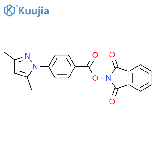 1,3-dioxo-2,3-dihydro-1H-isoindol-2-yl 4-(3,5-dimethyl-1H-pyrazol-1-yl)benzoate structure