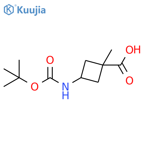 Cyclobutanecarboxylic acid, 3-[[(1,1-dimethylethoxy)carbonyl]amino]-1-methyl- structure