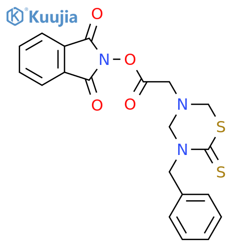 1,3-dioxo-2,3-dihydro-1H-isoindol-2-yl 2-(5-benzyl-6-sulfanylidene-1,3,5-thiadiazinan-3-yl)acetate structure