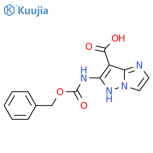 6-(Phenylmethoxycarbonylamino)-5H-imidazo[1,2-b]pyrazole-7-carboxylic acid structure