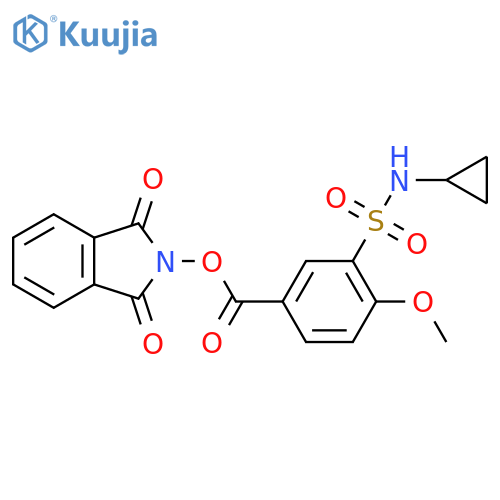 1,3-dioxo-2,3-dihydro-1H-isoindol-2-yl 3-(cyclopropylsulfamoyl)-4-methoxybenzoate structure