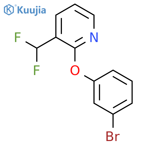 2-(3-Bromophenoxy)-3-(difluoromethyl)pyridine structure