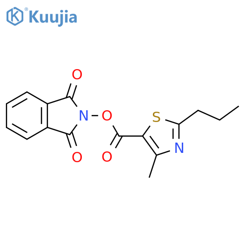 1,3-dioxo-2,3-dihydro-1H-isoindol-2-yl 4-methyl-2-propyl-1,3-thiazole-5-carboxylate structure