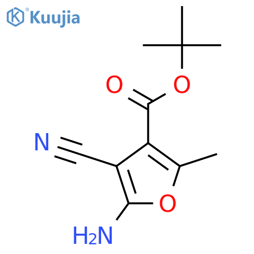Tert-butyl 5-amino-4-cyano-2-methylfuran-3-carboxylate structure
