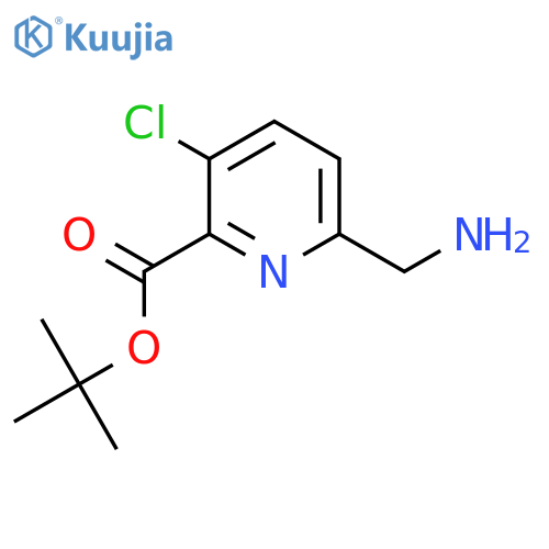Tert-butyl 6-(aminomethyl)-3-chloropyridine-2-carboxylate structure