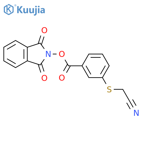 1,3-dioxo-2,3-dihydro-1H-isoindol-2-yl 3-[(cyanomethyl)sulfanyl]benzoate structure