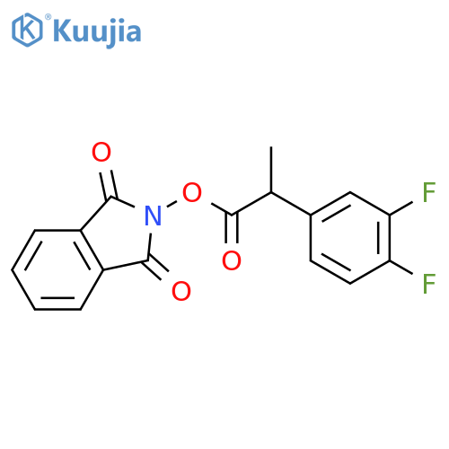 1,3-dioxo-2,3-dihydro-1H-isoindol-2-yl 2-(3,4-difluorophenyl)propanoate structure