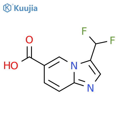 3-(Difluoromethyl)imidazo[1,2-a]pyridine-6-carboxylic acid structure