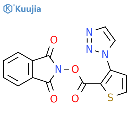 1,3-dioxo-2,3-dihydro-1H-isoindol-2-yl 3-(1H-1,2,3-triazol-1-yl)thiophene-2-carboxylate structure