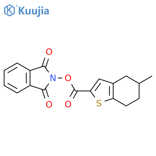 1,3-dioxo-2,3-dihydro-1H-isoindol-2-yl 5-methyl-4,5,6,7-tetrahydro-1-benzothiophene-2-carboxylate structure