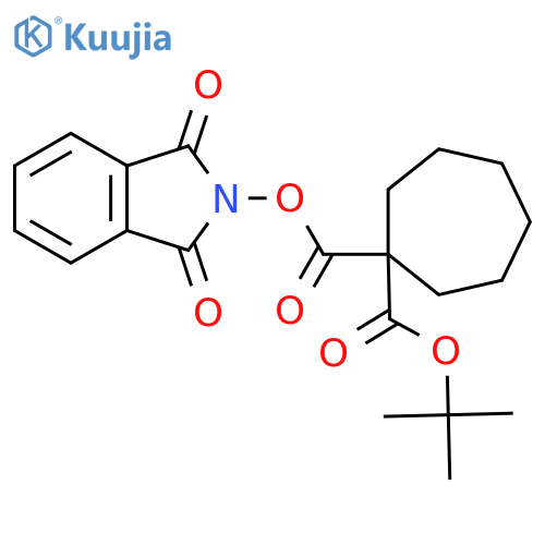 1-tert-butyl 1-(1,3-dioxo-2,3-dihydro-1H-isoindol-2-yl) cycloheptane-1,1-dicarboxylate structure