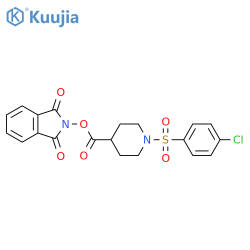 1,3-dioxo-2,3-dihydro-1H-isoindol-2-yl 1-(4-chlorobenzenesulfonyl)piperidine-4-carboxylate structure
