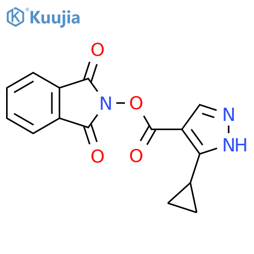 1,3-dioxo-2,3-dihydro-1H-isoindol-2-yl 3-cyclopropyl-1H-pyrazole-4-carboxylate structure