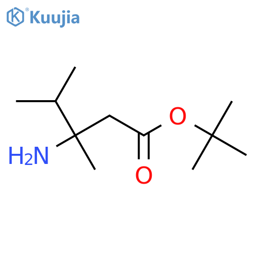 Tert-butyl 3-amino-3,4-dimethylpentanoate structure