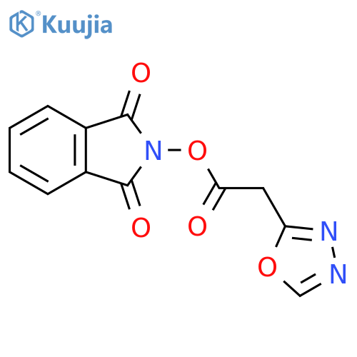 1,3-dioxo-2,3-dihydro-1H-isoindol-2-yl 2-(1,3,4-oxadiazol-2-yl)acetate structure