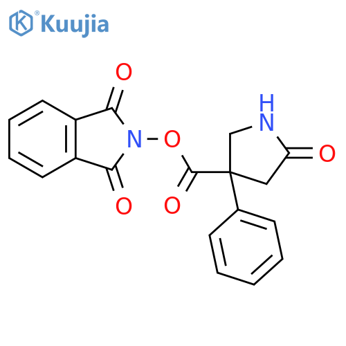 1,3-dioxo-2,3-dihydro-1H-isoindol-2-yl 5-oxo-3-phenylpyrrolidine-3-carboxylate structure