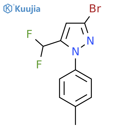 3-Bromo-5-(difluoromethyl)-1-(4-methylphenyl)pyrazole structure