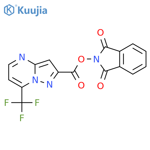 1,3-dioxo-2,3-dihydro-1H-isoindol-2-yl 7-(trifluoromethyl)pyrazolo[1,5-a]pyrimidine-2-carboxylate structure