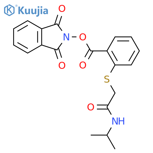 1,3-dioxo-2,3-dihydro-1H-isoindol-2-yl 2-({[(propan-2-yl)carbamoyl]methyl}sulfanyl)benzoate structure