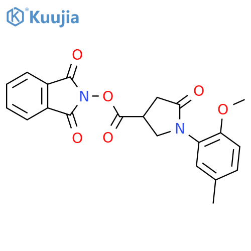 1,3-dioxo-2,3-dihydro-1H-isoindol-2-yl 1-(2-methoxy-5-methylphenyl)-5-oxopyrrolidine-3-carboxylate structure