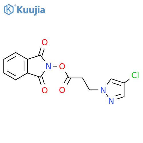 1,3-dioxo-2,3-dihydro-1H-isoindol-2-yl 3-(4-chloro-1H-pyrazol-1-yl)propanoate structure