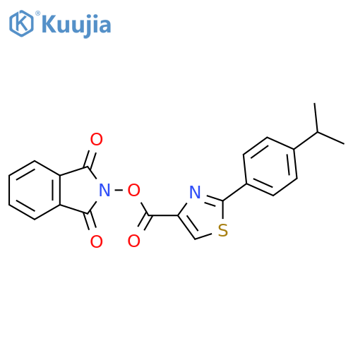 1,3-dioxo-2,3-dihydro-1H-isoindol-2-yl 2-[4-(propan-2-yl)phenyl]-1,3-thiazole-4-carboxylate structure